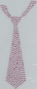 领带图形烫图 高品质服装辅料厂家直销